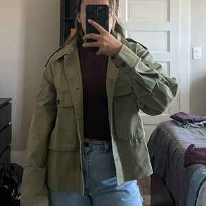 H&M lightweight green jacket
